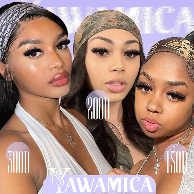 Fluffy Lash Clusters 150D+200D+300D Thick Volume Cluster Eyelash Extensions 12-25mm Dramatic Long Eyelash Clusters Wispy Individual Lashes D Curl Cluster Lashes DIY Glam Lash Extension by Yawamica