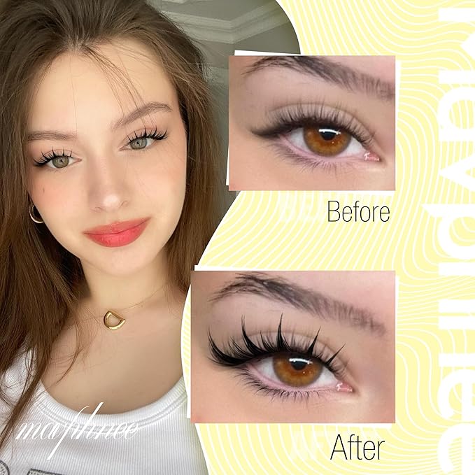 Manga Lash Clusters Anime Eyelash Clusters Spiky Individual Lash Extensions Natural Fairy Cluster Lashes 120 Pcs 11-17MM CC-Curly Cluster Eyelash Extensions Wispy DIY Lash at Home by Mavphnee