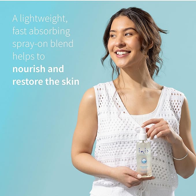 Inis the Energy of the Sea Replenishing Body Oil - Fast Absorbing Moisturizing Spray - Made with Hydrating Jojoba Oil for Dry Skin - Enriched with Seaweed Extracts & Vitamin E – 5 Fl Oz