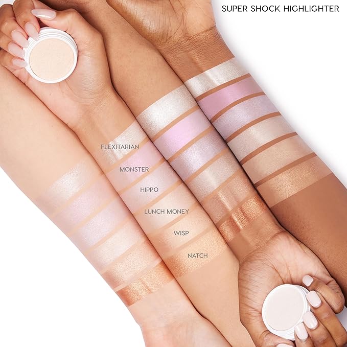 ColourPop Super Shock Highlighter Makeup - High-Pigment, Crème-Powder Face Makeup - Buildable & Blendable Formula with a Unique Bouncy Texture - Hippo (0.15 oz)