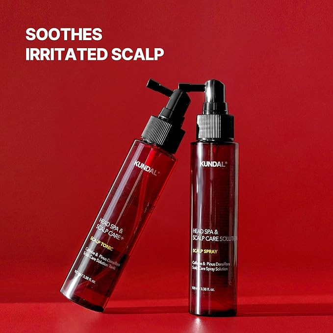 Kundal Caffeine Hair Loss Scalp Tonic - Soothes Scalp, Stimulates Hair Follicles, with Vitamin B3, Tea Tree & Peppermint Oil, Korean Hair care, 3.38 Fl Oz (100ml)