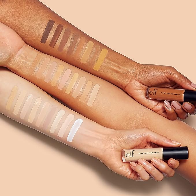 e.l.f. 16HR Camo Concealer, Full-Coverage, Highly-Pigmented Face Concealer With A Matte Finish, Crease-proof, Vegan & Cruelty-Free, Medium Golden