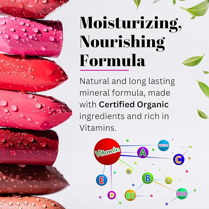 Fifth & Skin BOTANICAL Lipstick (RHUBARB) | Made in USA | Vegan | Natural | Organic | Cruelty Free | Paraben Free | NO Lead | Moisturizing Color that's Good for your Lips!