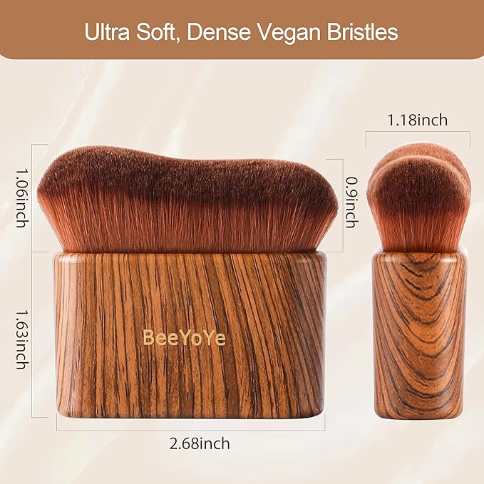 Self Tanner Tanning Brush for Self-Tan,Tanning Mitt Bronzer Brush for Face Body Self Tanner, Kabuki Leg Makeup Brush for Self Tanning Mousse
