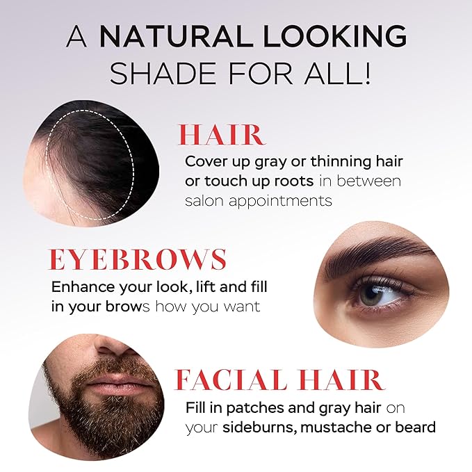Got? Roots - Temporary Thinning & Gray Hair Cover Up with Pigment Infused Binding Powder for Auburn Hair - Root Touch Up, Brow Filler & Hairline Enhancer - 0.14 OZ Tub