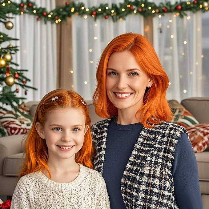 Temporary Hair Color Chalk for Kids, Orange Hair Dye, Hair Wax Color for girls age 4 5 6 7 8 9 10-12 Birthday Party Cosplay DIY Halloween Christmas