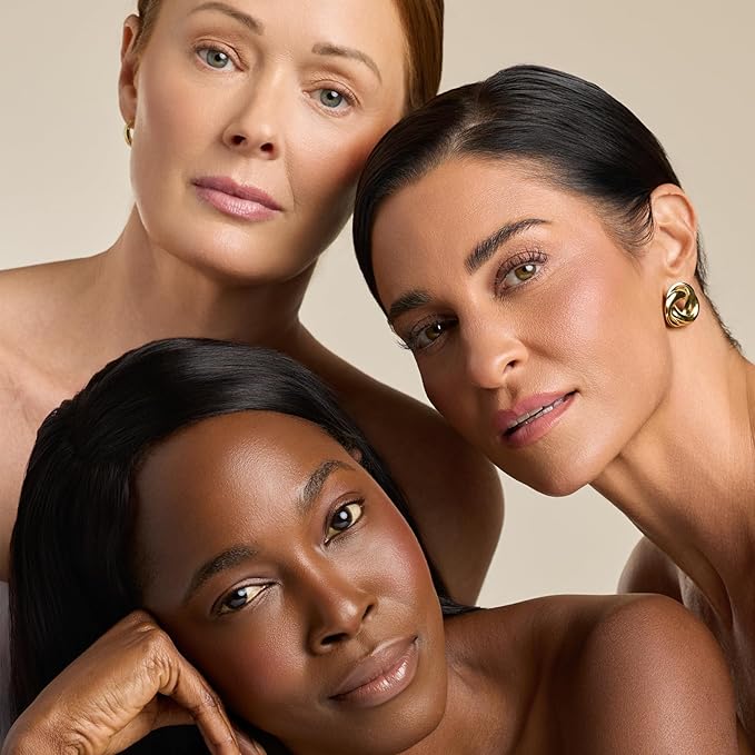 YENSA Skin on Skin BC Foundation Makeup - CC, BB Cream & Full Coverage Foundation-In-One - Buildable, Radiant Finish with SPF 40, Hyaluronic Acid, Peptides & 8 SuperBlacks - Deep Cool (1 oz)