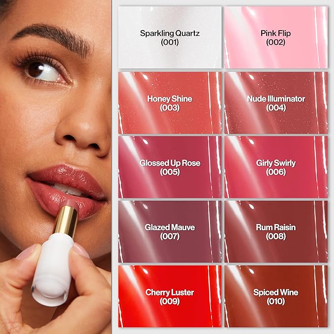 REVLON Super Lustrous Glass Shine Balm, Hydrating Tinted Lipstick, Sheer, Glossy Shiny Finish, 003 Honey Shine, 0.11 oz