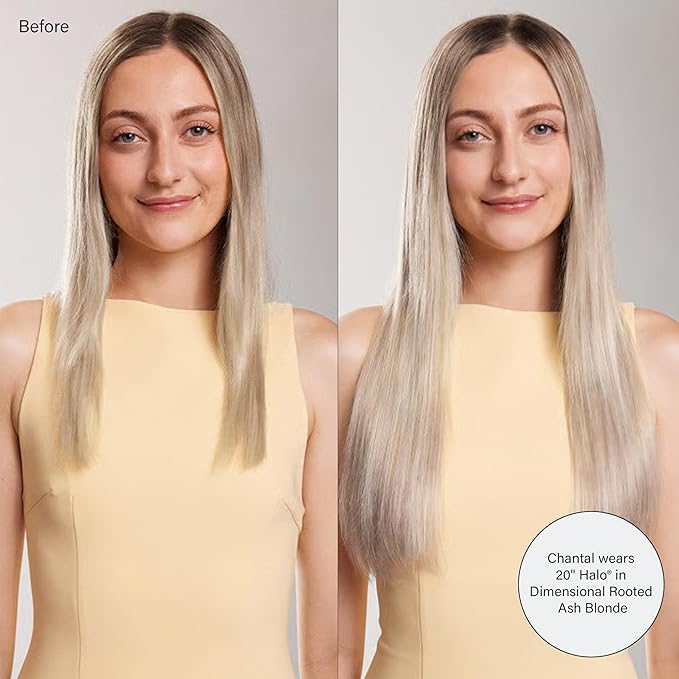 Luxy 100% Remy Human Hair, Classic 160g Clip-In Hair Extensions - 10 Wefts Multi-Dimensional Color for Natural Blending, Adds Volume & Length, Easy Apply & Remove 20" Dimensional Rooted Ash Blonde