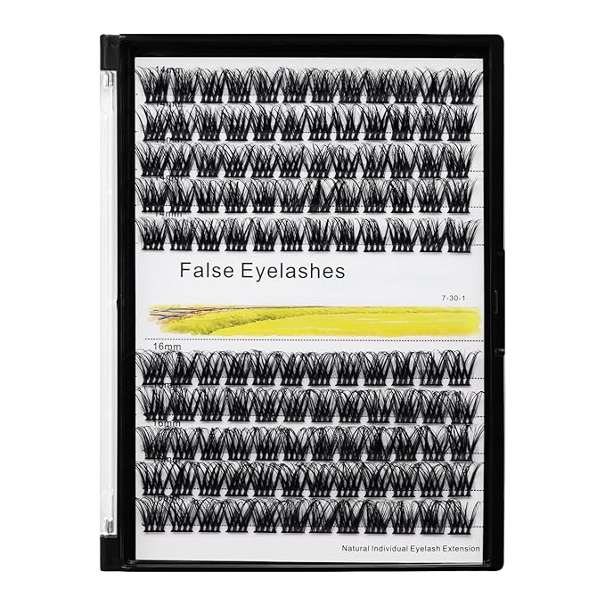 Bodermincer 120 Clusters 10mm+12mm/12mm+14mm/14mm+16mm Mixed Wide Cluster False Eyelash Individual Cluster EyeLashes Grafting Fake False Eyelashes Eyelash Extension (M009# 12+14mm Mixed)