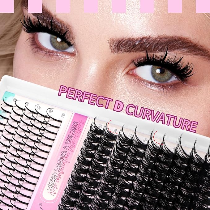 Lash Clusters with Spikes 80D Long 12-21mm Cluster Eyelash Extensions DIY Wispy Natural Lash Clusters Spiky Individual Lashes Eyelashes Mink by GEMERRY