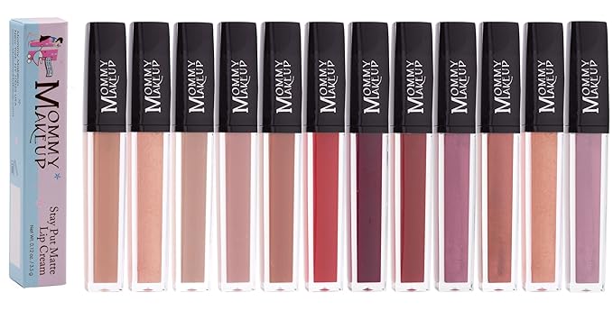 Mommy Makeup Stay Put Matte Lip Cream - Kiss-proof, Transfer-proof, Waterproof, Long Lasting Lipstick - Non-Drying Formula Infused with Vitamin E (Harlow)
