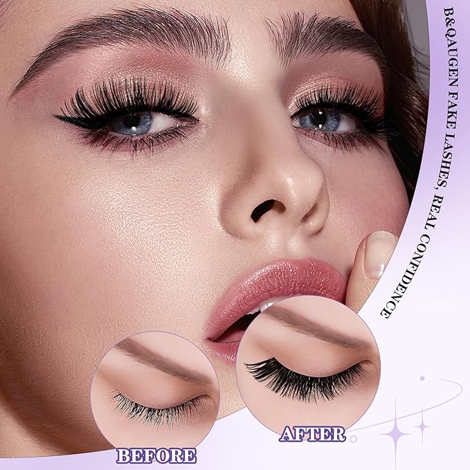B&Q Wispy Lash Clusters Full B42,Eyelash Clusters 156PCS Comfortable band Cluster Eyelash Extensions,8-18mm Volume Individual Lashes Lightweight D Curl Lash Clusters Soft Eyelashes Natural Look(B42)