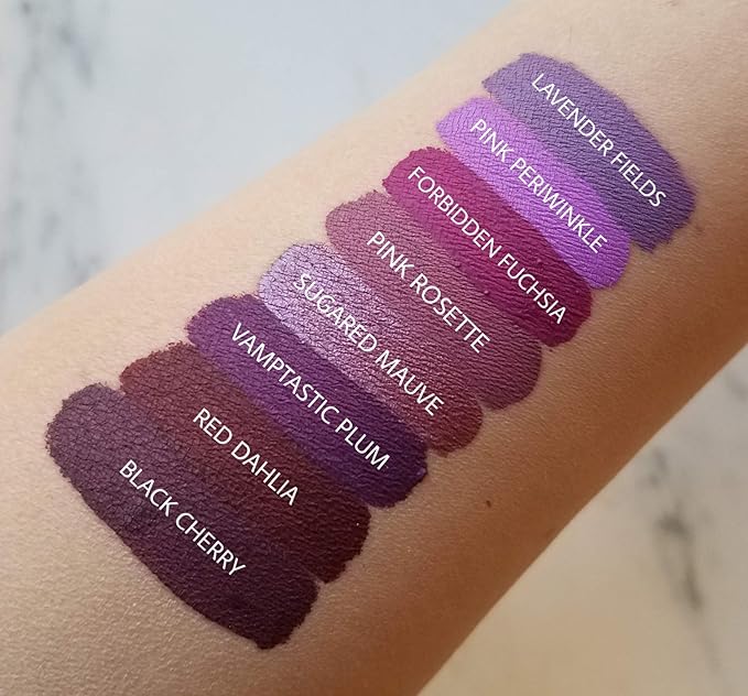 Aromi Violet Plum Liquid Lipstick, Dark Purple Lip Color, Vegan and Cruelty-free, Long-lasting and Smudge Proof Lipstick, Handmade (Vamptastic Plum)