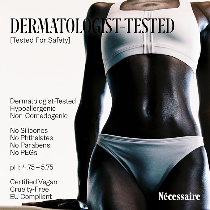 Nécessaire The Body Lotion with Pump – Olibanum Scented Body Moisturizer with Peptides, Niacinamide, Vitamins C/E & Omega 6/9 – Firming Daily Hydration – Dermatologist-Tested, Vegan – 15.2 oz