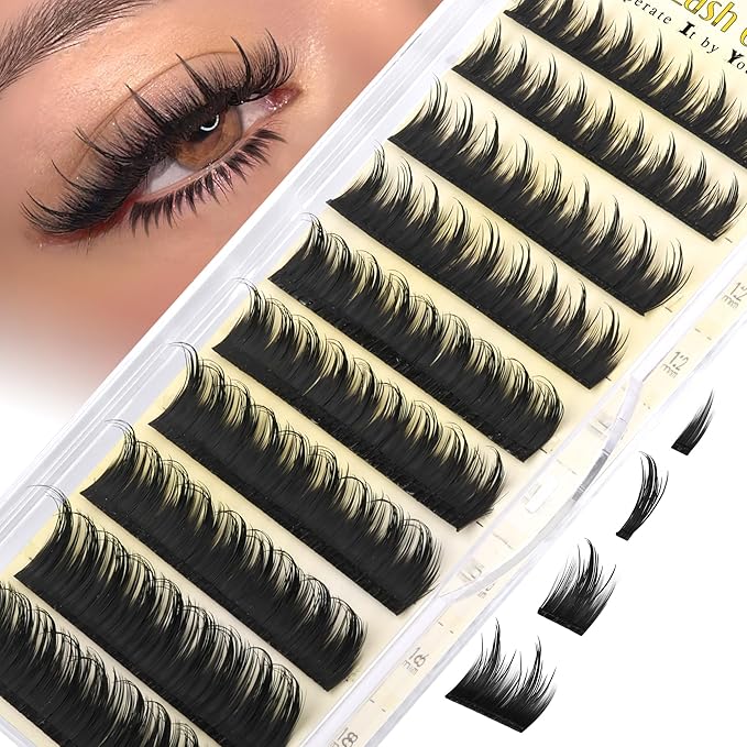 Manga Lash Clusters With Spikes Individual Lashes Anime Cluster Eyelash Extensions Wispy Eyelash Clusters Classic Lash Extension Bottom Lashes SIY Eyelashes 10-18MM by Zegaine(Separate It by Yourself)