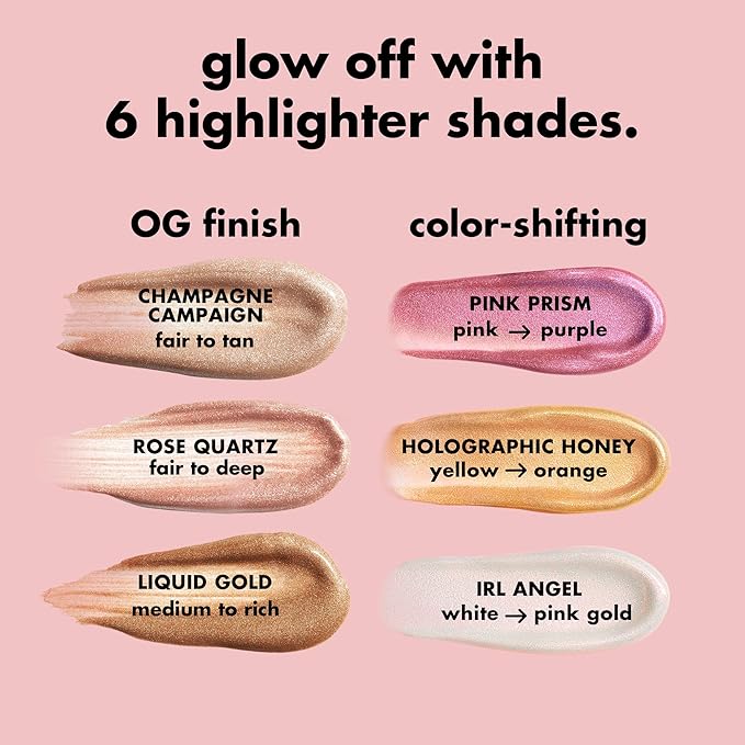 e.l.f. Halo Glow Highlight Beauty Wand, Liquid Highlighter Wand For Luminous, Glowing Skin, Buildable Formula, Vegan & Cruelty-free, Pink Prism