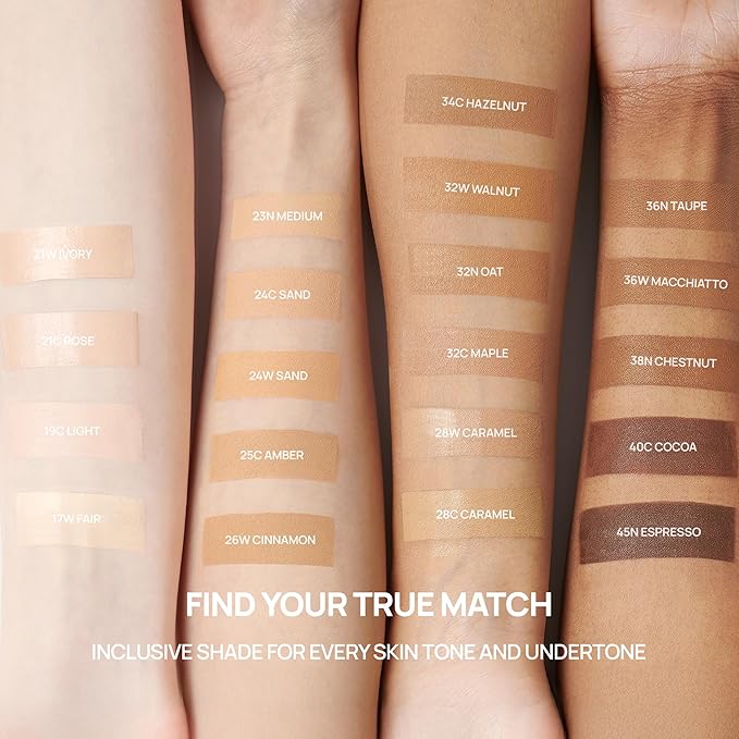 BANILA CO Covericious Ultimate Cover Cushion | Up to 100HR Long-Wear Foundation | 20 Shades for All Skin Tones | Matte & Lightweight Finish | Korean Cushion Foundation (14g / 0.49 oz), 28W CARAMEL