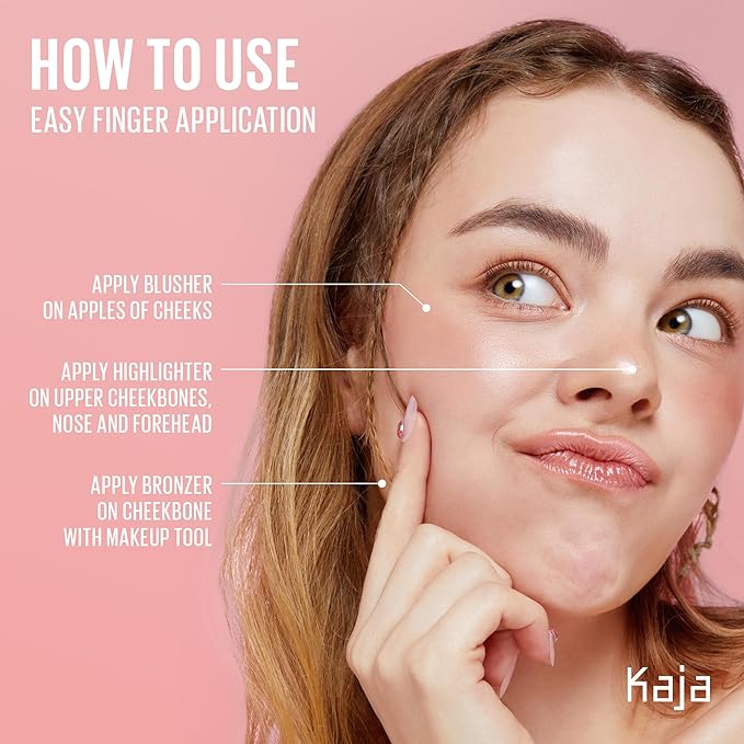 KAJA 3 Colors Palette - Play Bento_Butter Up | Powder Blusher, Highlighter, Cream Bronzer, Creamy Application, with Mango Seed Butter, Powdery Finish, Easy Finger Application, Lightweight Formula