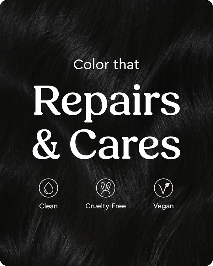 Glaze Supergloss Color Conditioning Gloss With Dispensing Pump – Hydrating Semi-Permanent Color Hair Gloss & Shine Boost – Vegan, Cruelty-Free – 6.4 fl oz - Lustrous Ebony - Blue Black