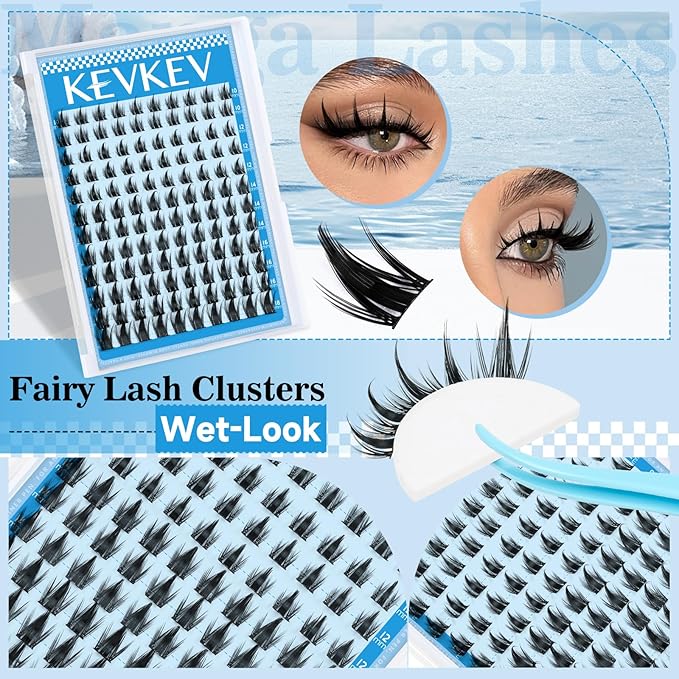 Lash Clusters Manga Lash Clusters Volume Soft 120pcs 10-18mm Mix Eyelash Clusters DIY Manga Lashes Invisible Ultra-Thin Band DIY Lashes (Fairy03)