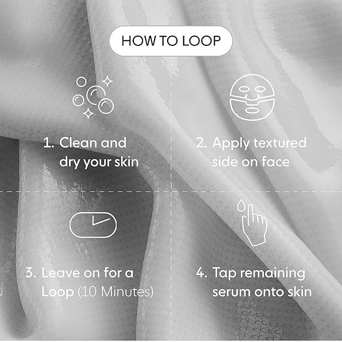 LOOPS DREAM SLEEP - Nighttime Slugging Hydrogel Facial Mask w/Natural Oils, Vitamins, Antioxidants, & Fatty Acids - Restored Skin, Toned, Plump, Hydrated - Gifts for Women, Stocking Stuffer - 5 pc