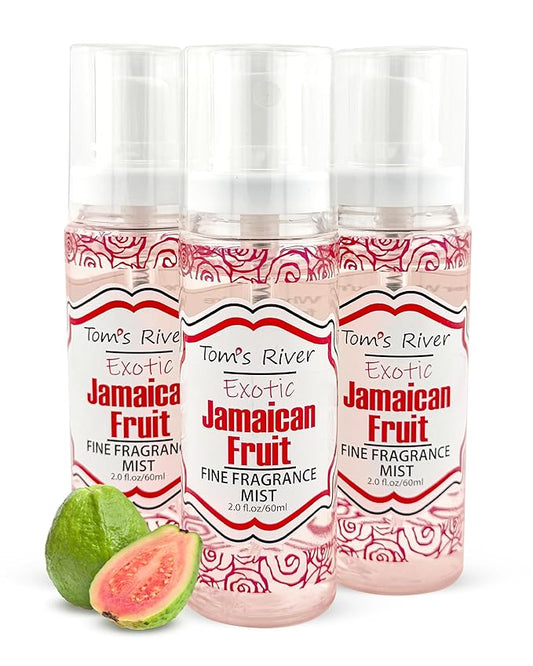 Tom's River Fine Fragrance Body & Hair Mist | Jamaican Fruit Scented (Pack of 3) | For Daily Use | Travel-Friendly | 2 fl oz/ 60ml per Bottle