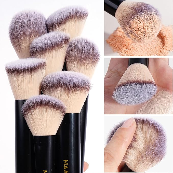 MAANGE Makeup Brushes 30 Pcs Makeup Kit, Multi-functional Makeup Tool Set with 20 Pcs Makeup Brush Foundation Brush Make up Brushes Set with Bag,Black