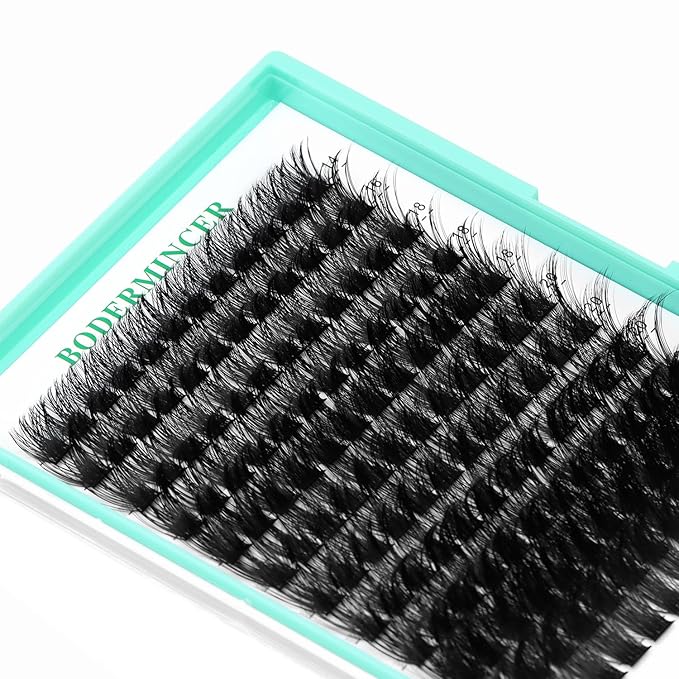 Bodermincer Lash Clusters D Curl Black/Brown/Colored Lashes 10-12-14/12-14-16/16-18-20mm Mixed Lash Clusters Kit For Beginner (M01# 14-25mm Mixed Kit)