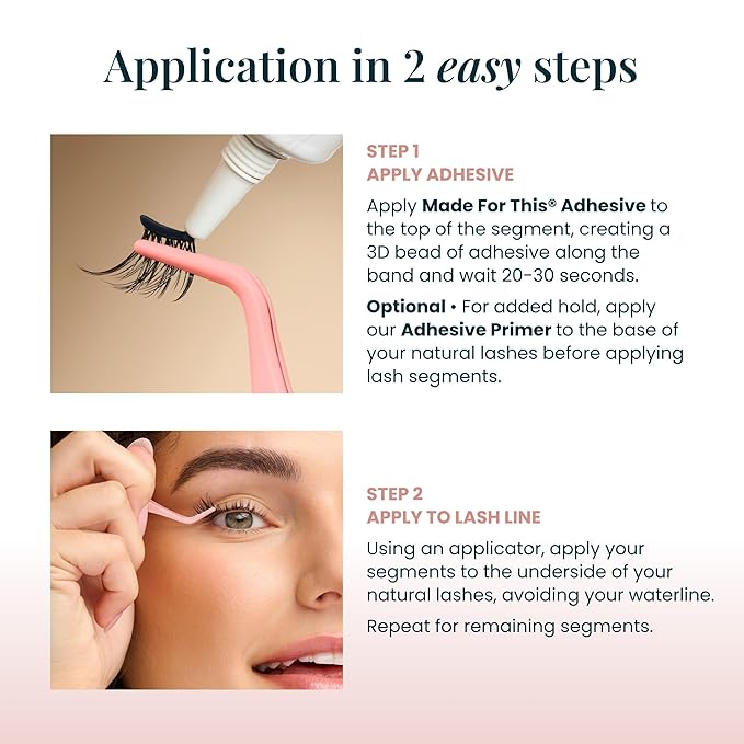 FlutterHabit Sweetheart Ready Set Starter Kit, DIY Eyelash Extensions, Lash Clusters for Women, Professional Quality At Home Eyelash Extension Kit, False Lashes, 3 Lash Sets, Lash Glue Included