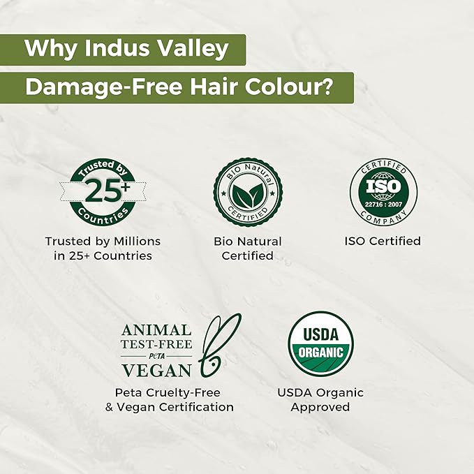 Indus Valley Natural Organic Damage Free Gel Hair Color | Ammonia Free, Vegan & Cruelty Free | Up to 100% Gray Coverage, Long Lasting Results |Medium Brown 4.0 (20gram+200ml)