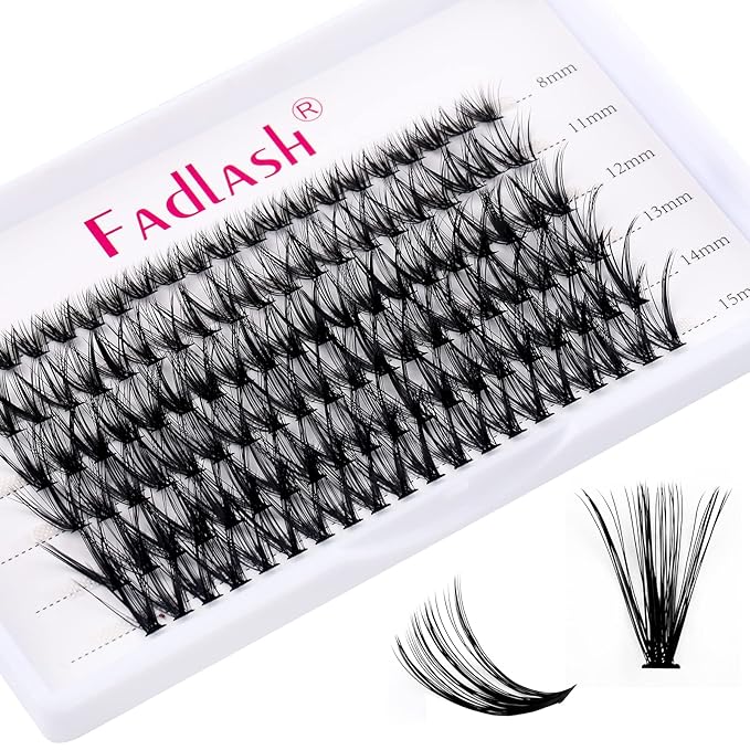 Lash Clusters Extensions 40D Individual Cluster Lashes Mixed Tray Black Mink DIY Eyelash Extensions and Under Eyelashes Professional Makeup (40D-0.07-D, 8-15mm)