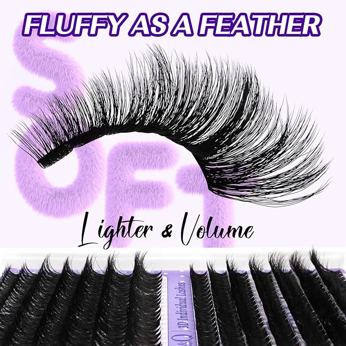 B&Qaugen Lash Extension Kit 3D Thick Lash Clusters Kit 280pcs Eyelash Extension Kit 10-18mm 70D+90D D Curl DIY Lash Extension Kit with Lash Bond and Seal, Lash Remover (KIT-70D+90D-MIX10-18mm), Black
