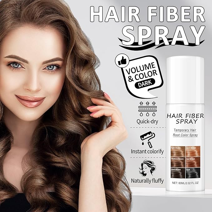 CAHIUYOA Root Cover Up Temporary Hair Color Spray,Instant Gray Root Cover Up,Professional Quick Cover Up Hair Products for Women and Men,Black Hair Color Spray 2.02 oz