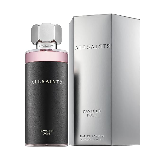 AllSaints Ravaged Rose Eau De Parfum - Floral & Fruity Perfume with Rose Fragrance - Intense Unisex Perfume with Amber & Woods - Rich Fragrance for Daytime Wear - 100mL/3.4 fl oz
