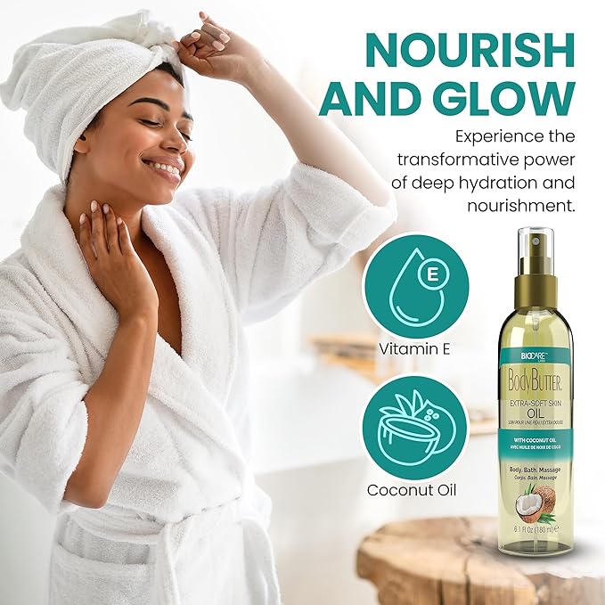 Biocare Extra-Soft Skin Body Oil with Coconut Oil - 6 oz