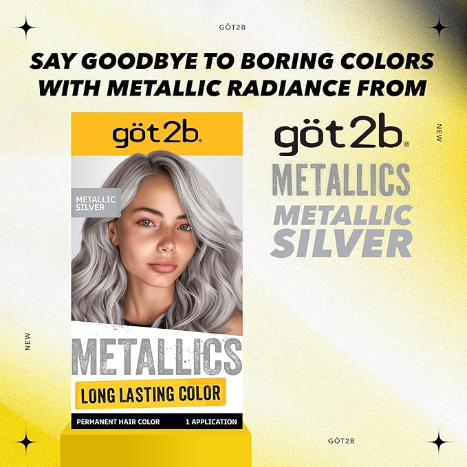 Got2b Metallics Permanent Hair Color, M71 Metallics Silver