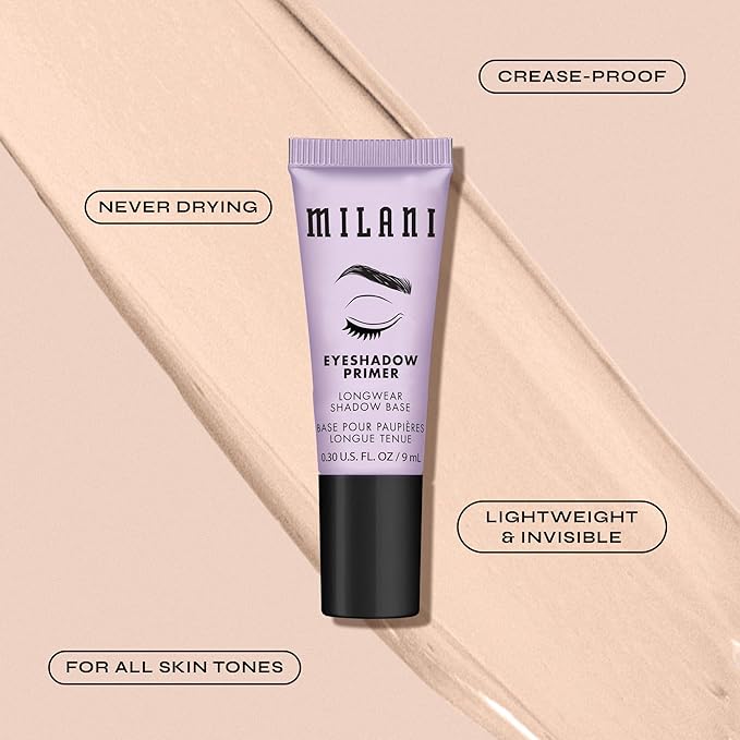 Milani Eyeshadow Primer - 2 Pack | Primer Face Makeup Eye Shadow Primer Base | Makeup Primer for Face | Vegan, Cruelty-Free, Made for Long-Lasting Wear | Use with Eye Shadow Palettes