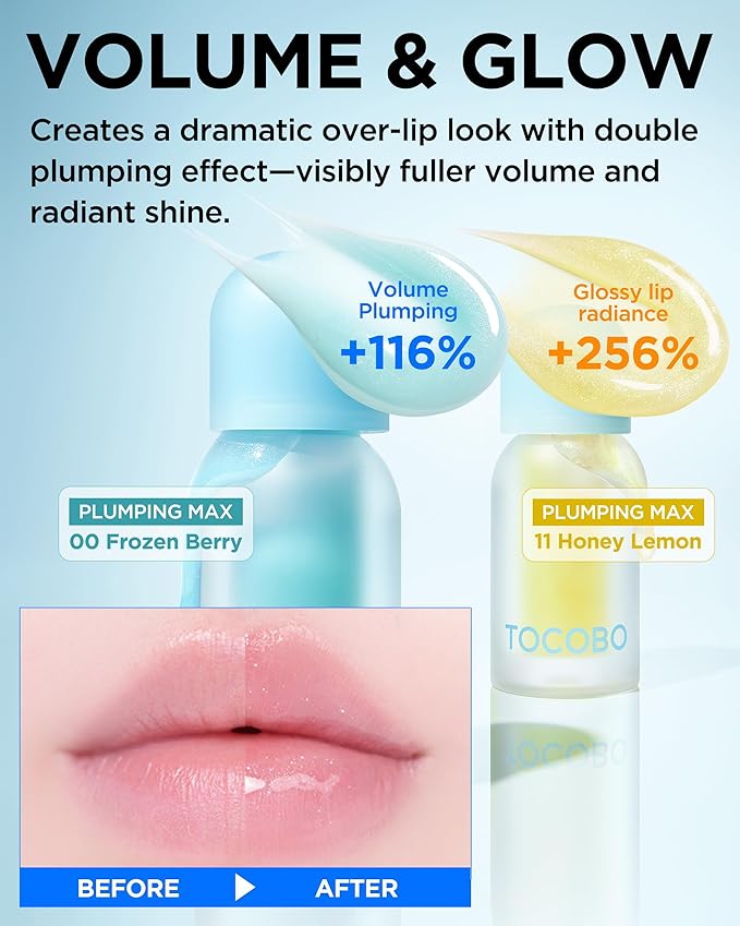 TOCOBO Juicy Berry Plumping Lip Oil 18 Cozy Pink – Korean Vegan Hydrating Lip Oil with Plant Oils for High Shine Gloss - Non Sticky Formula for All Skin Tones, 0.12 fl.oz.