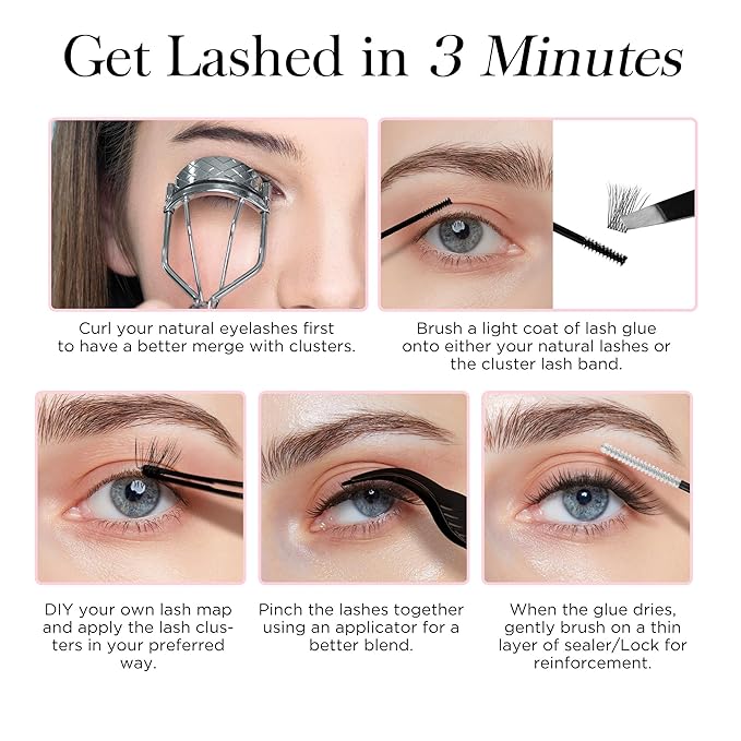 Lash Clusters 168Pcs Volume Cluster Lahes D Curl Eyelash Clusters,Winkgiggle Lash Clusters 10-16mm DIY Eyelash Extensions Natural Look Wispy Lashes,Reusable Thin Bland Individual Lashes (56D)