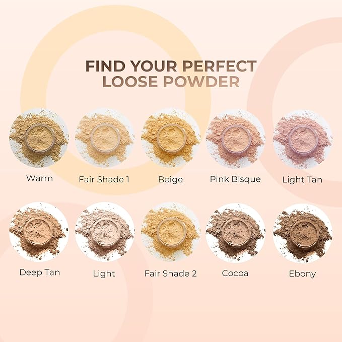 4pc Full Size Kit (Fair 2) Mineral Makeup Matte Translucent Loose Foundation + Kabuki Brush + Concealer + Finishing Setting Powder + Bare Face Full Coverage SPF 30 All Skin Types Waterproof