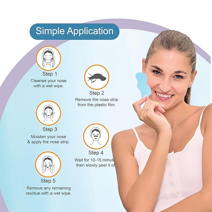 DR.RASHEL Hyaluronic Nose Pore Strips For Pore Cleansing, Instant And Painless Blackheads Removal | Deep Purifying Blackhead Remover Strips for Nose | 20 PCS (10 Strips & 10 Wipes)