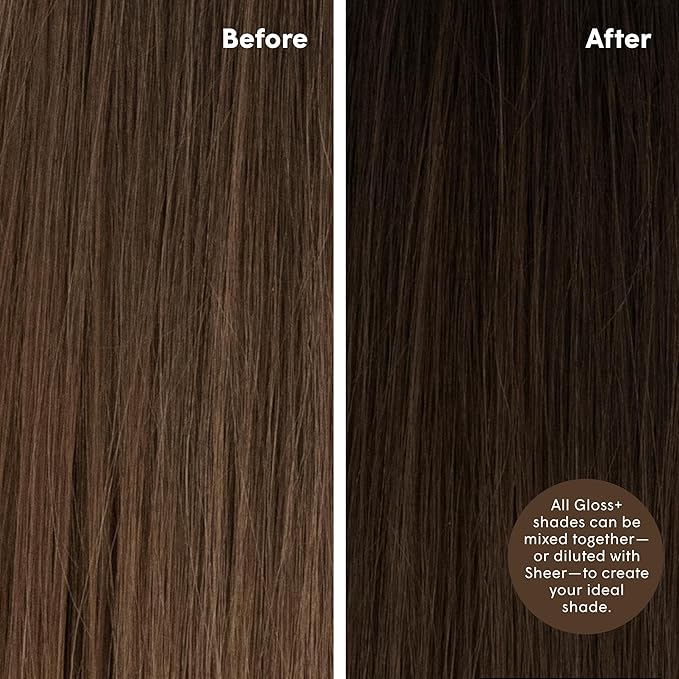 dpHUE Gloss+, Cool Medium Brown - 6.5 oz (8-12 Applications) - Semi-Permanent Hair Color & Conditioner - Lasts Up to Eight Washes - Paraben, SLS & SLES Sulfate Free - Vegan, Leaping Bunny Certified