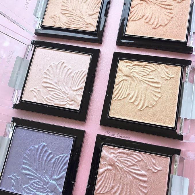 wet n wild MegaGlo Highlighting Powder, Highlighter Makeup, Shimmer Glow, Deep Gold Awesome Blossom (Pack of 4)