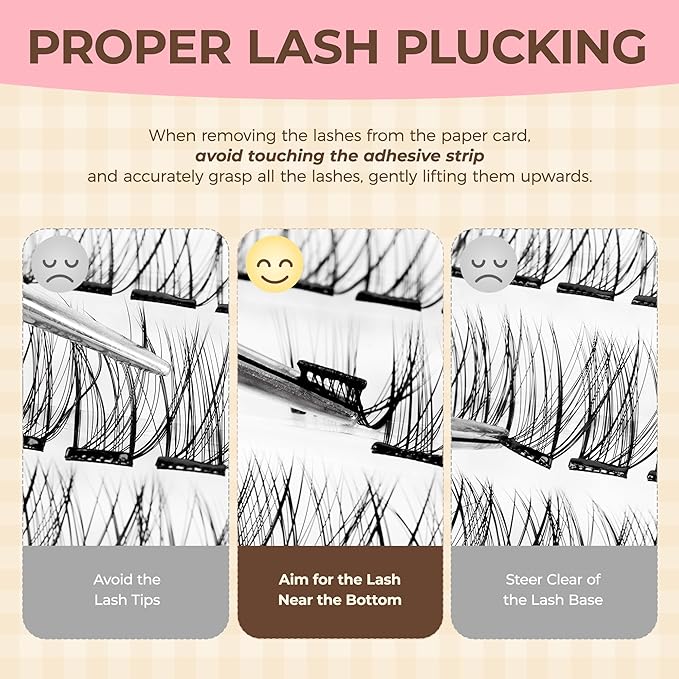 WINKGIGGLE Self Adhesive Eyelashes Kit, Pre Glued Press On Lashes No Glue No Remover Needed for Beginners