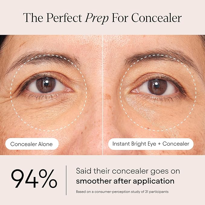 ALPYN Instant Bright Eye with Peptides & Niacinamide | Brightens Dark Circles, Visibly Firms & Softens Fine Lines | 0.5 Fl Oz / 15 ml