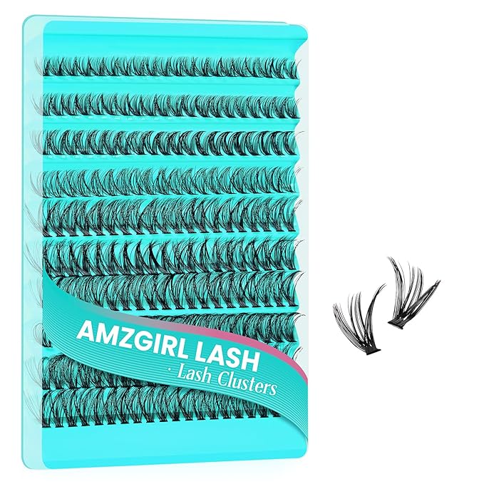 Lash Clusters 200pcs, Eyelash Extension Kit 40D D Curl Diy Cluster Eyelashes Extensions Lash Bond and Remover Waterproof Lash Applicator Tools for 8-18mm Mix Lashes Beginner Self Use