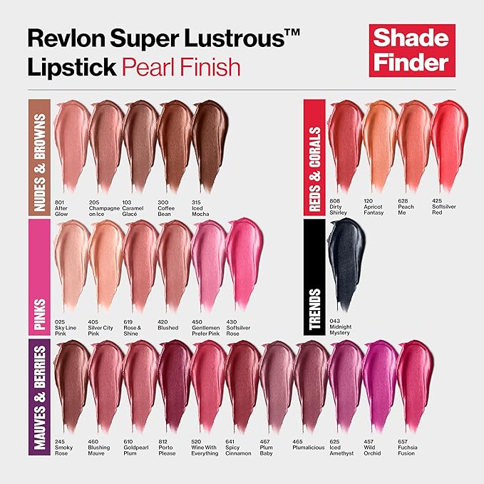 Revlon Super Lustrous Lipstick, Creamy Formula For Soft, Fuller-Looking Lips, Moisturized Feel, 812 Porto Please, 0.15 oz