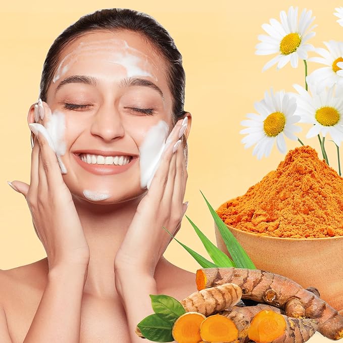 Lemon Turmeric Kojic Soap - Turmeric Soap Bar for Face and Body, Natural Handmade Soaps Bar for All Skin Types, Daily Use Skin Care Deep Cleansing Moisturizing (2pcs)