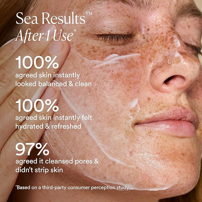 OSEA Ocean Cleanser 5 oz - Nourishing Facial Cleansing Gel - Mineral-Rich Face Wash - Gentle Face Cleanser - Clean Beauty Skincare - Vegan & Cruelty-Free Facial Wash